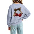 thumbnail image 4 of Edvintorg Girls Sweatshirts Cute Printed Long Sleeve Loose Pullover Top Solid Color Crew Neck Casual Sweatshirt Little Girls Clothes Size 1-13, 4 of 7