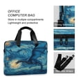 thumbnail image 4 of 16" Laptop Briefcase, Detachable Anti-Slip Shoulder Strap, Multi-Compartment Work Travel Bag The Greenish-blue Dragon, 4 of 8