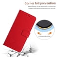 thumbnail image 4 of Flip Wallet Case for Samsung Galaxy A36 with Kickstand & Wrist Strap, Shockproof TPU Inner Red, 4 of 7