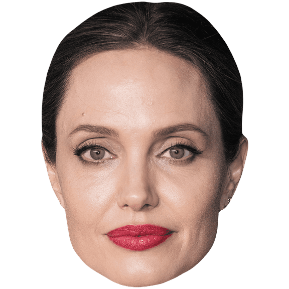 Angelina Jolie (Lipstick) Celebrity Mask, Flat Card Face, Fancy Dress Mask