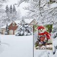thumbnail image 4 of Welcome Winter Owl Coffee Pinecones Home Decorative Garden Flag Snow, Pine Trees Branches House Yard Outside Decor, Christmas Snowflakes Farmhouse Outdoor Small Decoration Double Sided 12 x 18, 4 of 5