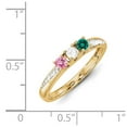thumbnail image 3 of 14K Yellow Gold Ring Band Mother's & Family Semi Mount Diamond center Stone Mounting 4 mm, 3 of 3