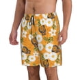 thumbnail image 2 of Naloa White Floral and Butterflies Men's Beach Shorts, Surfing shorts, Swim trunks, Quick Dry Swim Trunks for Surfing Beach Fun - X-Large, 2 of 9