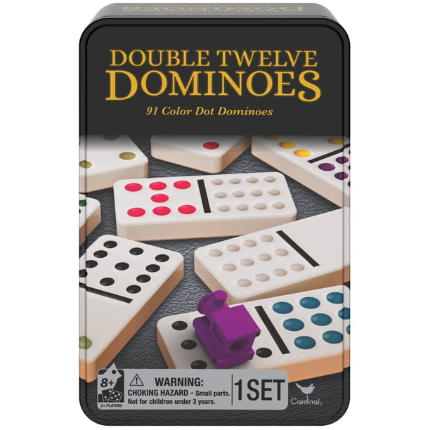 Double 12 Mexican Train Domino Set in Tin main image 1