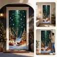 thumbnail image 6 of Christmas Moisture-resistant and Stain-resistant Door Cover, 72x36 Inch Winter forest Banner Ornament for Holiday Indoor Outdoor Party Decoration (Green), 6 of 7