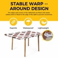 thumbnail image 4 of Moroccan Geometric Table Cloths for 4 Foot Rectangle Tables, Vintage Boho Rhombic Pattern Red Gray Patio Waterproof Elastic Fitted Tablecloths, Washable Rectangular Table Cover for Camping, 4 of 8