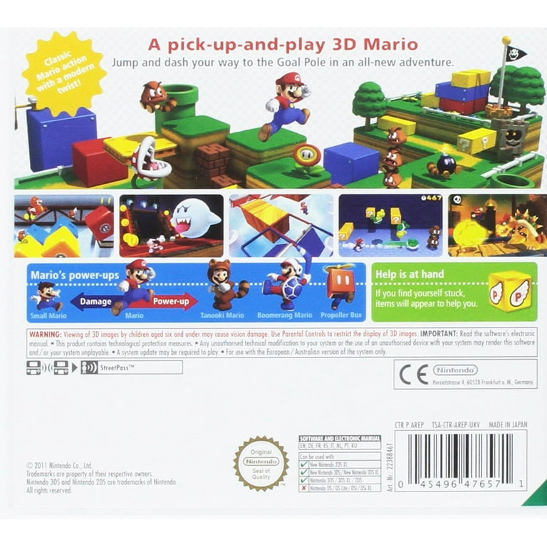 tag lave mad reparatøren Nintendo Selects - Super Mario 3D Land Nintendo 3DS - Walmart.com