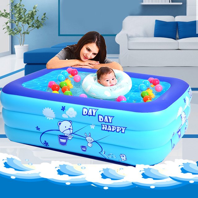 Piscina inflable, piscinas de salón de inflado de aire para niños Piscina sobre el para niños, adultos, niños pequeños para mayores de 3 años, a El 180cm Macarena Piscina inflable
