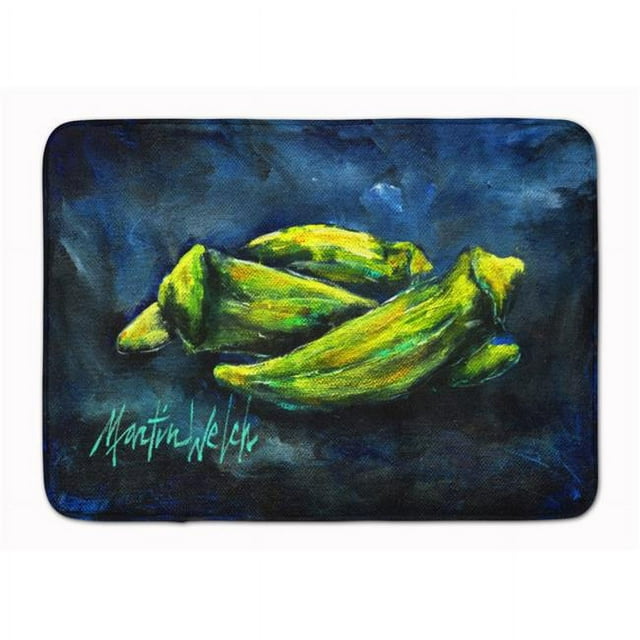 Carolines Treasures MW1229RUG Okra Bleu Machine Washable Memory Foam Mat