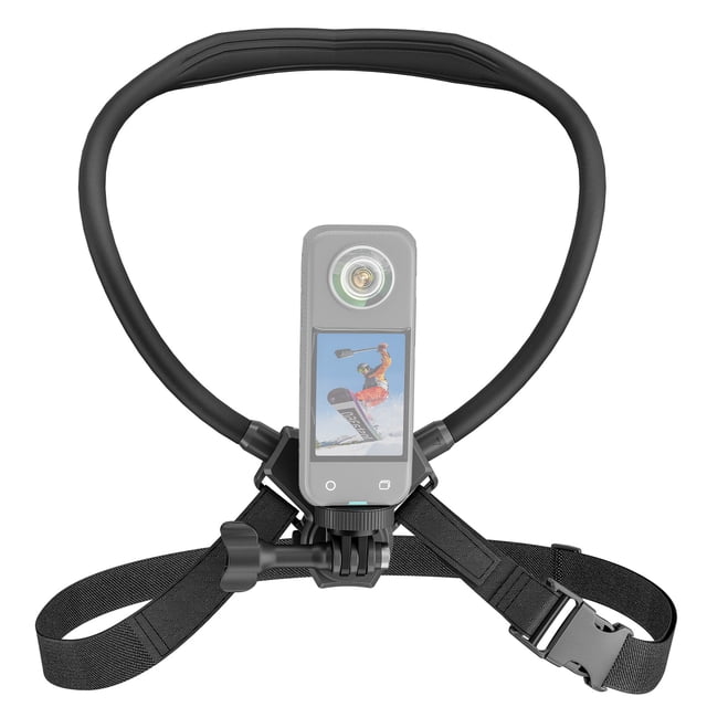 Camera Neck Holder Mount Neck Mount Chest Holder with Chest Strap Replacement for 12/11/10, Insta360, OSMO Camera POV Vlog Video Recording Accessories