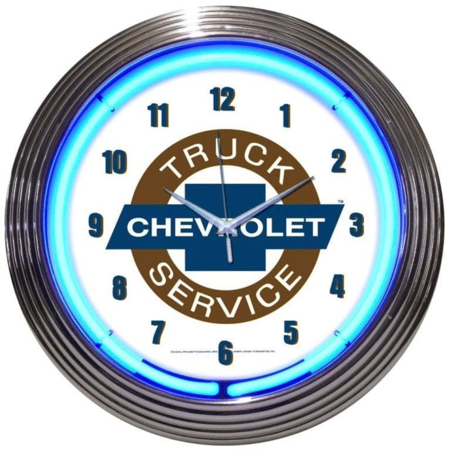 CHEVY TRUCKS CHEVROLET SERVICE NEON CLOCK – 8TRUCK