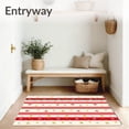 thumbnail image 3 of ODIKA 4'x6' Machine Washable Non-Slip Area Rug, Enchanted Starlight Cane Stripe Yuletide Magic High Traffic Rug, Red, 655824, 3 of 7