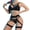 Black, variant on Women's Lace Lingerie Set Deep V Backless Adjustable Bra and G String for Honeymoon Valentine Special Occasions Comfortable Sleepwear for Daily Wear