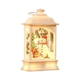 thumbnail image 2 of Lámpara LED de linterna de Navidad Vintage Snowman Night ntern Adornos navideños de escritorio, luces de hadas intermitentes colgantes retro CUTICAT Luz de linterna, 2 of 8