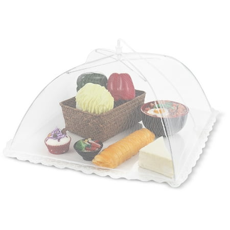Food Cover Tent - Pop Up Mesh Screen Net Umbrella Covers Keep Out Flies, Bugs, Mosquitos, Wasps Pefect for Outdoor Picnic, BBQ, Camping, Fruit Dinner Protection, Reusable and
