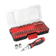 Hyper Tough 70-Piece Ratcheting Handle with Bits and Sockets in Click Fit Case