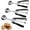 Black, variant on Kiibsot Cookie Scoop for Baking, Ice Cream Scoop Set of 3, 18/8 Stainless Steel Cookie Scooper Cookie Dough Scoop with Trigger Release, Large Medium Small Size Ice Cream Scooper for Melon, Soft Grip