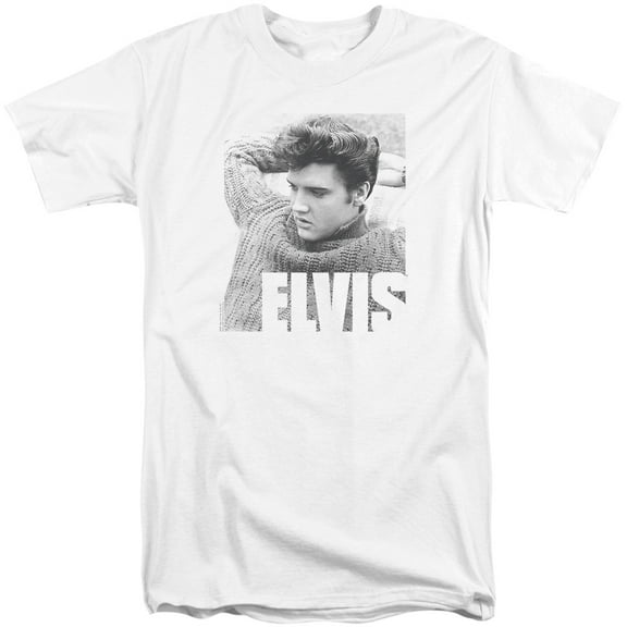 Elvis Presley Relaxing S/S Adult Tall White