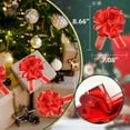 thumbnail image 3 of Christmas Pull Bow, 6inch Red Large Gift Pull Bow, Organza Pull Bow with Ribbon for Present Gift Wrapping 20Pcs, 3 of 8