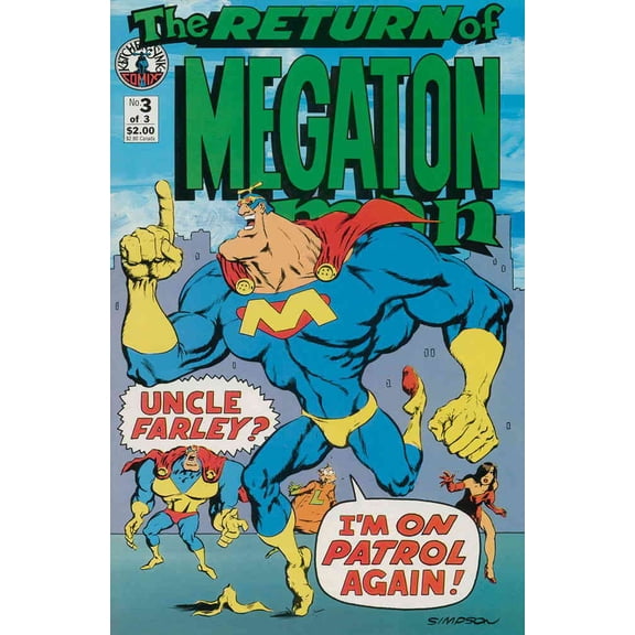 Return of Megaton Man, The #3 VF ; Kitchen Sink Comic Book