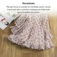 thumbnail image 3 of ADVEN 120cm Baby Girl Dress Summer Long Sleeve Mesh Toddler Clothes Birthday Party Hot Weather Travel Decorative Kids Children Pink, 3 of 10