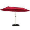 thumbnail image 1 of Outsunny Parasol de Patio Extérieur 15 Pieds, Rouge Vin, 1 of 10