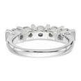 thumbnail image 5 of Solid 14K White Gold Five Stone Diamond Wedding Ring Band with CZ Cubic Zirconia Size 9, 5 of 8