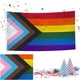 thumbnail image 1 of Del Iris Decorativa Al Aire Libre Ondeada A Mano Del Orgullo LGBT (60x90 Cm) Del Iris A Rayas Triangulares, 1 of 9