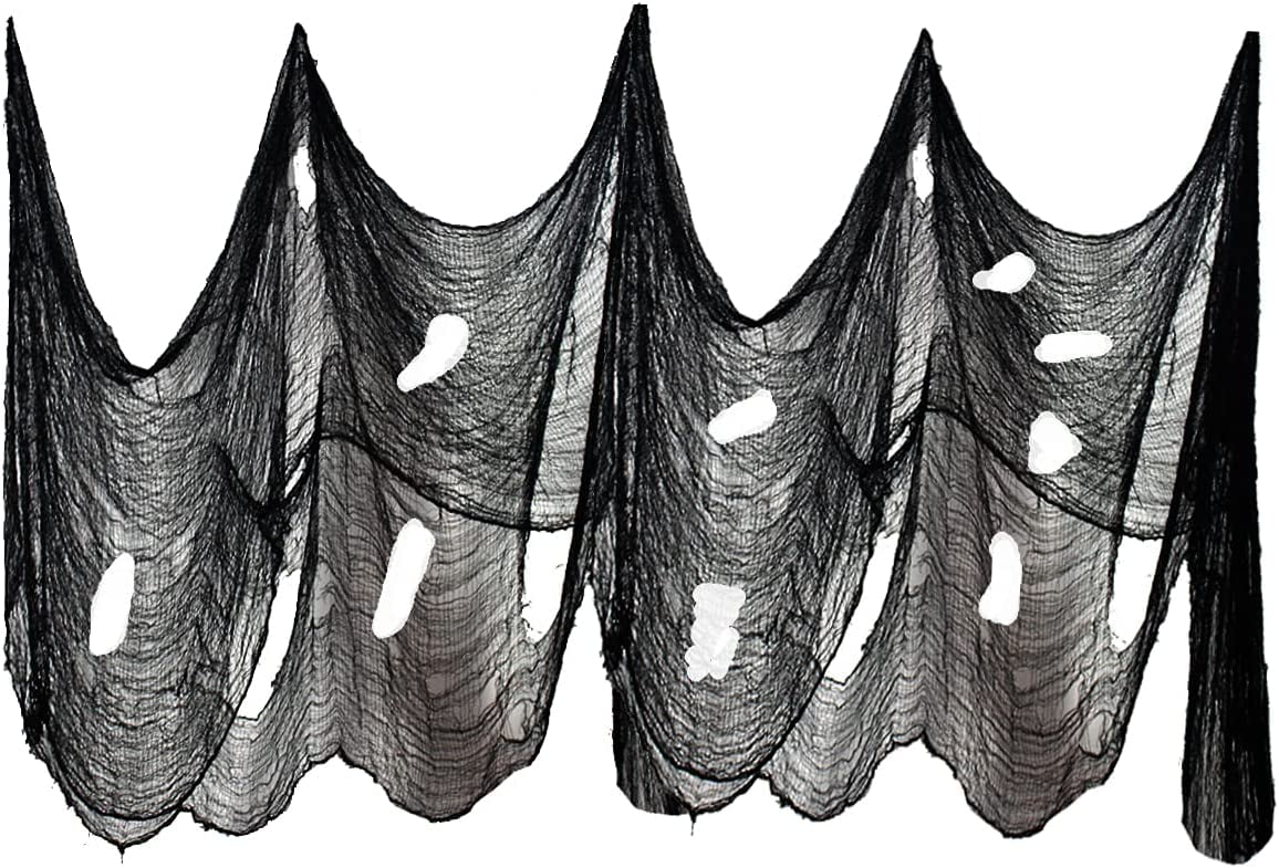158" x 79" Inch Halloween Black Creepy Cloth,Outdoor Hanging Scary