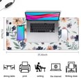thumbnail image 5 of Long Mouse Pads for Desk,Pioneer Flower Floral Print Pattern Desk Mats on Top Of Desks, Desk Mouse Pad Extra Large with 3mm Non-Slip Base and Stitched Edge for Gaming,Office,Work,Home 35.4"x15.7", 5 of 6