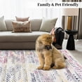 thumbnail image 4 of Boho Chic Lines Rugs, Soft Washable Print Area Rug, Non-Slip Foldable Floor Mat for Cozy Bedroom, Nursery, Dorm, Living Room and Office Decor, 4 of 7