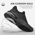 thumbnail image 5 of SPIEZ Non Slip Shoes for Women, Oil Resistant Slip-on Waterproof Work Sneakers with Air Cushion for Nursing, Service and Daily Wear, Black Size 10, 5 of 11