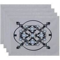 Simply Daisy 18" x 14" Bandana-Rama Geometric Print Placemats, Set of 4