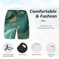 thumbnail image 5 of Lsque Mens Swim Trunks Green And Gold Marble Pattern - Bathing Suit Compression Liner - Beach Swim Shorts Swimwear - (S-3XL) - Stretch Quick Dry -, 5 of 9