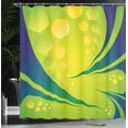 thumbnail image 4 of Ambesonne Brazil Shower Curtain, Geometric Green Blue Art, 69"Wx84"L, Pale Green and Dark Blue, 4 of 5