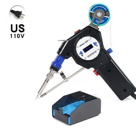 

Soldering Iron Kit Manual feeding gun digital display soldering gun 60W 110V Corded Electric Welding Gun with Welding Wire One-handed Operation for Soldering Circuit Boards