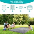 thumbnail image 4 of Findosom 9'x12' Waterproof Stripe Outdoor Rug, Foldable Reversible Plastic Straw Rug, Large Patio Rug for Outdoors, RV, Patio, Backyard, Deck, Picnic, Beach, Camping Gray, 4 of 6
