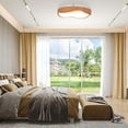 thumbnail image 3 of Costway LED Mount Ceiling Light 24W 3000K Lamp Fixture Wood Pattern Living Room Natural, 3 of 9