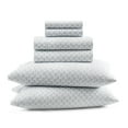 thumbnail image 3 of GAIAM Microfiber Cooling Sheet Set - Wrinkle-Resistant, Quick Dry, Brushed for Softness - Twin, Dotted Fan Print Gray, 3 of 3