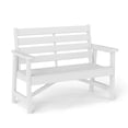 thumbnail image 5 of FODINGHILL Outdoor Bench with 2 Seat,HDPE All Weather Park Bench,700LBS Weight Capacity,Suit for Park,Garden and Porch,White, 5 of 8