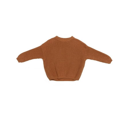

Baby Girl Boy Knit Sweater Blouse Pullover Sweatshirt Warm Crewneck Long Sleeve Tops for Infant Toddler