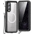 thumbnail image 1 of baomifa-Magnetic for Samsung Galaxy S25 Edge Case with Screen Protector [IP68 Waterproof] Compatible with Magsafe Full Body Rugged Military Grade Shockproof Bumper Case for Galaxy S25 Edge Black, 1 of 4
