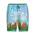 thumbnail image 4 of Gaeub Happy Easter Printed Men's Short Pajama Pants, Lightweight Lounge & Sleep Bottoms Keep You Cool - Medium, 4 of 9