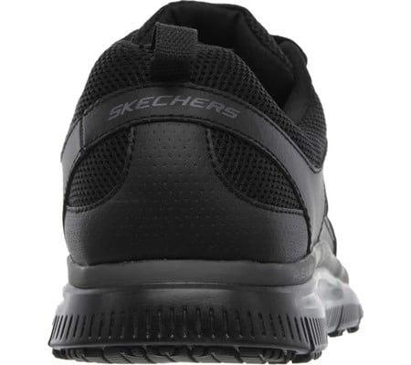skechers men's flex advantage black work shoe