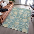 thumbnail image 6 of Addison Rugs Mayfield Premium Machine Washable Traditional Global Teal Rectangle Rug, 10' x 14', 6 of 6