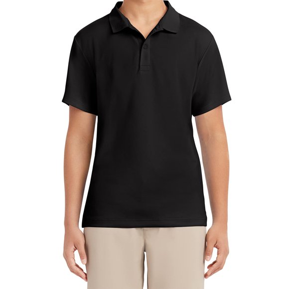 Camisa Polo de Manga Corta IZOD para Hombre Negra