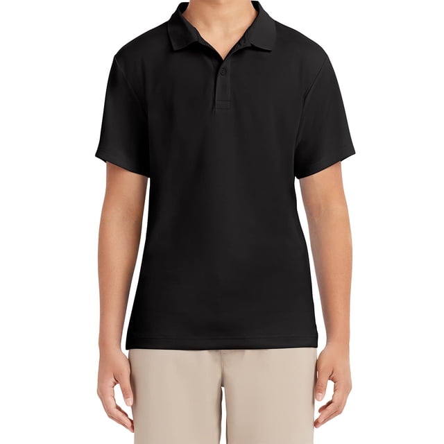 Camisa Polo de Manga Corta IZOD para Hombre Negra