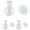 B 2Pcs, variant on HOARBOEG 4Pcs Clear Vase Transparent Wall Flower Vases with Cup, Hanging Planter Clear Plastic Bottle for Flowers, s & LED Lights, Shatterproof Leak Proof Home Aqua Decor