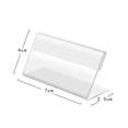 thumbnail image 5 of Set of 20PCS Mini Sign Display Holder, L Shape Clear Acrylic Price Card Tag Label Stand with your family, 5 of 5
