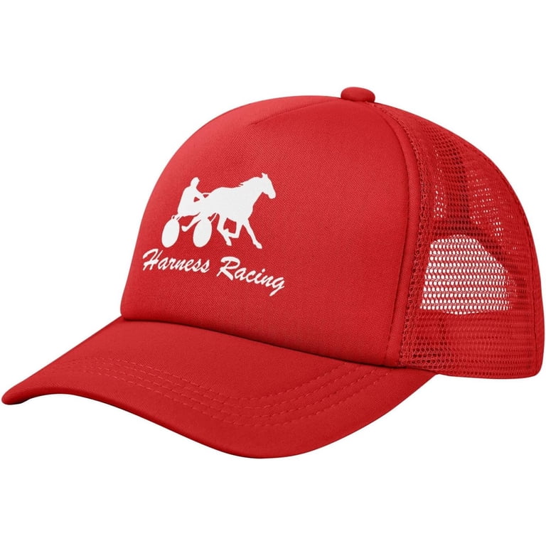 Horses Riding Harness Racing Rider Mesh Hat Baseball Cap  display picture 1